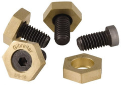Gibraltar - 5/8-11, 1-1/4" Long, Steel, Cam Clamp Screw - 1-3/16" Hex, Use with Gibraltar Fixture Clamp 00642645 - Exact Tooling