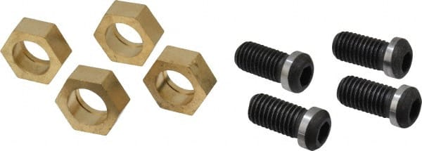 Gibraltar - 1-3/16" Hex, 5/8-11 Stud Thread, Symmetrical Hex Clamp - 0.11" Hex Height, 1-1/8" Thread Length, 10 Clamps - Exact Tooling