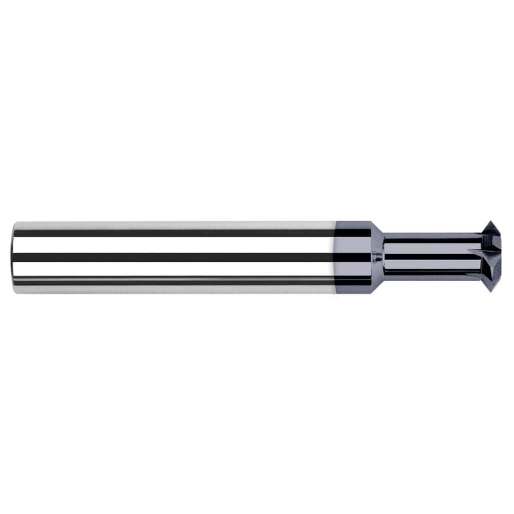 Harvey Tool - 0.2362° 0.2362" Cut Diam, 0.118" Cut Width, 1/4" Shank, Solid Carbide Double-Angle Cutter - Exact Tooling
