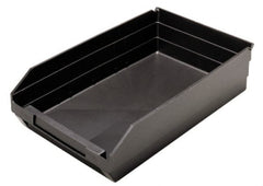 Quantum Storage - 17-7/8" Deep, Black Polypropylene Hopper Shelf Bin - 4" High x 11-1/8" Wide x 17-7/8" Long - Exact Tooling