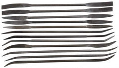 Value Collection - 12 Piece Swiss Pattern File Set - 6-3/4" Long, 0 Coarseness - Exact Tooling
