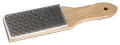 Weiler - 3/4" Trim Length Steel Brush - 4" Brush Length, 8-1/4" OAL, 1/4" Trim Length, Wood Straight Handle - Exact Tooling