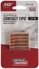 Lincoln Electric - MIG Tip Air Cooled Welder Nozzle/Tip/Insulator - 0.045" Wire Outside Diam - Exact Tooling