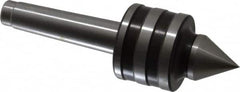 Value Collection - MT2 Taper Shank Shank, 41mm Head Diam, Live Center - 5,000 Max RPM, 24mm Point Diam, 2.22" Point Len, 463 Lb Max Workpc, Standard Point - Exact Tooling