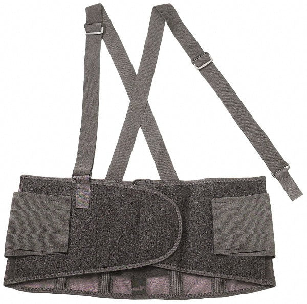 Ergodyne - Size L, Hook & Loop, Spandex Belt with Adjustable Shoulder Straps - 34 to 38" Waist, 7-1/2" Wide, Detachable Strap, Black - Exact Tooling
