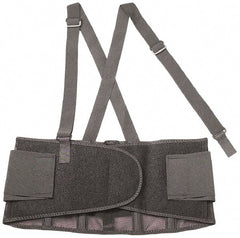 Ergodyne - Size L, Hook & Loop, Spandex Belt with Adjustable Shoulder Straps - 34 to 38" Waist, 7-1/2" Wide, Detachable Strap, Black - Exact Tooling