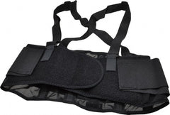 Ergodyne - Size M, Hook & Loop, Spandex Belt with Adjustable Shoulder Straps - 30 to 34" Waist, 7-1/2" Wide, Detachable Strap, Black - Exact Tooling