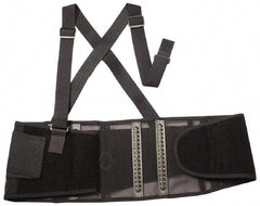 Ergodyne - Size M, Hook & Loop, Spandex Belt with Adjustable Shoulder Straps - 30 to 34" Waist, 8" Wide, Detachable Strap, Black - Exact Tooling