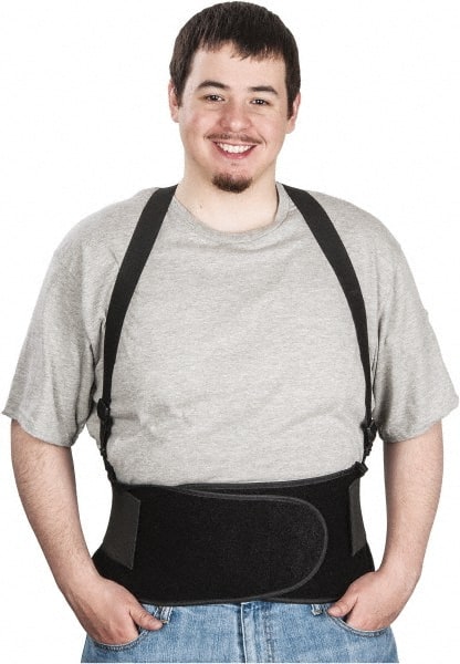 Ergodyne - Size M, Spandex Belt with Adjustable Shoulder Straps - 30 to 34" Waist, Detachable Strap, Black - Exact Tooling