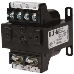 Eaton Cutler-Hammer - 1 Phase, 0.1 kVA, Control Transformer - 2 Input, 1 Output Winding, 50/60 Hz, 3-3/8 Inch Deep x 2-7/8 Inch High, 131°F Temp Rise - Exact Tooling