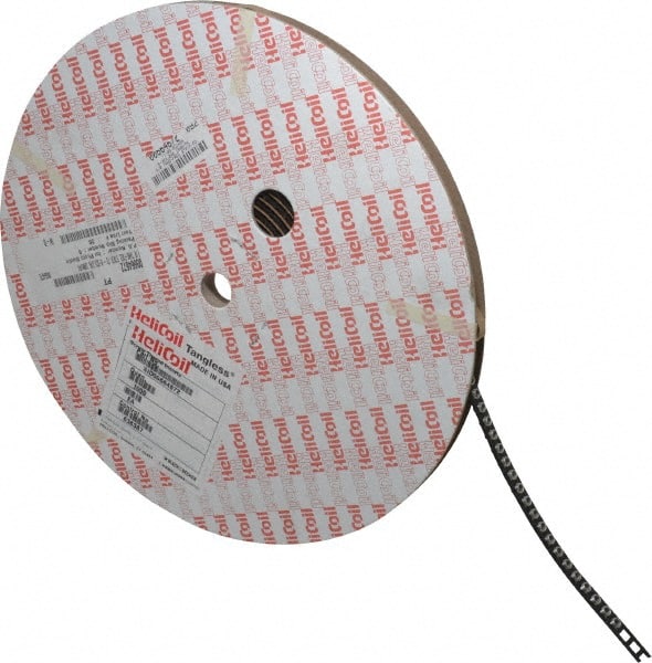 Heli-Coil - #8-32 UNC, 0.246" OAL, Free Running Helical Insert - 6 Free Coils, Tangless, 304 Stainless Steel, 1-1/2D Insert Length - Exact Tooling