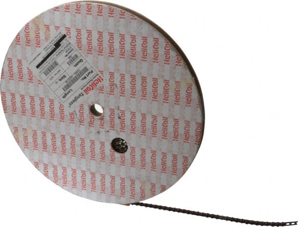 Heli-Coil - 1,000 Inserts, #6-32 UNC, 2D, Stainless Steel Screw Locking Insert - 6-7/8 Free Coils, 0.276 Inch Overall Length, 0.178 to 0.193 Inch Outside Diameter, Tangless, 304 Material Grade - Exact Tooling