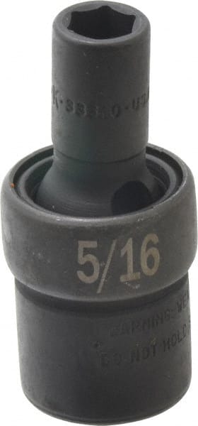 SK - 3/8" Drive 5/16" Standard Universal Impact Socket - 6 Points, 2" OAL - Exact Tooling