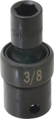 SK - 3/8" Drive 3/8" Standard Universal Impact Socket - 6 Points, 2-1/8" OAL - Exact Tooling