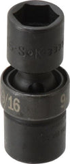 SK - 3/8" Drive 9/16" Standard Universal Impact Socket - 6 Points, 2-7/32" OAL - Exact Tooling