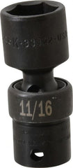 SK - 3/8" Drive 11/16" Standard Universal Impact Socket - 6 Points, 2-23/64" OAL - Exact Tooling