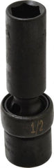 SK - 3/8" Drive 1/2" Deep Universal Impact Socket - 6 Points, 3-9/64" OAL - Exact Tooling