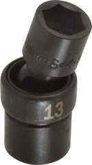 SK - 3/8" Drive 13mm Standard Universal Impact Socket - 6 Points, 2-9/64" OAL - Exact Tooling