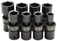 SK - 1/2" Drive 5/8" Standard Universal Impact Socket - 6 Points, 2-51/64" OAL - Exact Tooling