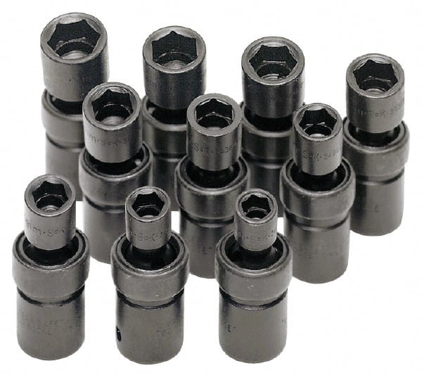 SK - 1/2" Drive 18mm Standard Universal Impact Socket - 6 Points, 2-55/64" OAL - Exact Tooling