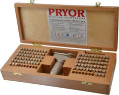 Pryor - 106 Piece, 1/4 Inch Character, Hardened Steel Type Set - 6 Character Capacity - Exact Tooling