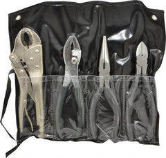 Value Collection - 4 Piece Plier Set - Comes in Plastic Pouch - Exact Tooling