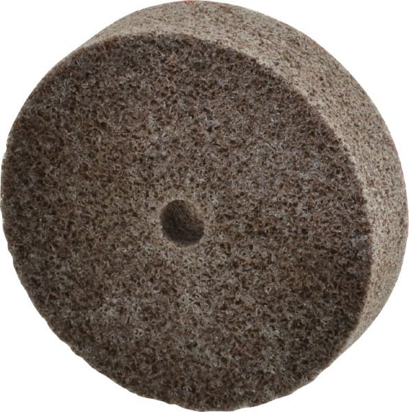 3M - 2" Diam, 1/2" Face Width, 1/4" Center Hole, Fine Grade, Aluminum Oxide Deburring Wheel - Unitized, Medium Density 5 Grade, 22,100 RPM - Exact Tooling