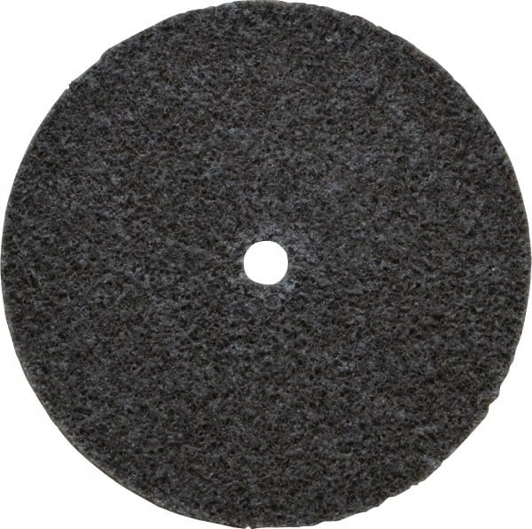 3M - 3" Diam, 1/4" Face Width, 1/4" Center Hole, Fine Grade, Aluminum Oxide Deburring Wheel - Unitized, Medium Density 5 Grade, 18,100 RPM - Exact Tooling