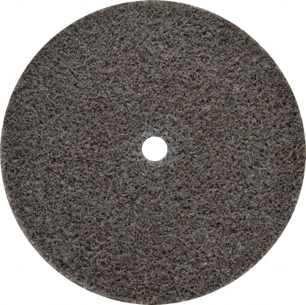 3M - 3" Diam, 1/4" Face Width, 1/4" Center Hole, Medium Grade, Aluminum Oxide Deburring Wheel - Unitized, Hard Density 7 Grade, 18,100 RPM - Exact Tooling