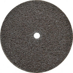 3M - 3" Diam, 1/4" Face Width, 1/4" Center Hole, Medium Grade, Aluminum Oxide Deburring Wheel - Unitized, Hard Density 7 Grade, 18,100 RPM - Exact Tooling