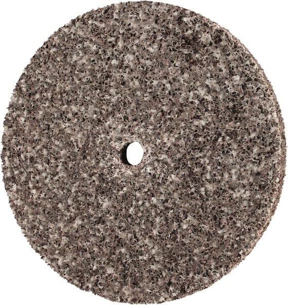 3M - 3" Diam, 1/4" Face Width, 1/4" Center Hole, Coarse Grade, Aluminum Oxide Deburring Wheel - Unitized, Hard Density 7 Grade, 18,100 RPM - Exact Tooling