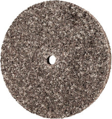 3M - 3" Diam, 1/4" Face Width, 1/4" Center Hole, Coarse Grade, Aluminum Oxide Deburring Wheel - Unitized, Hard Density 7 Grade, 18,100 RPM - Exact Tooling