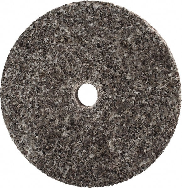 3M - 3" Diam, 1/4" Face Width, 3/8" Center Hole, Coarse Grade, Aluminum Oxide Deburring Wheel - Unitized, Hard Density 7 Grade, 18,100 RPM - Exact Tooling