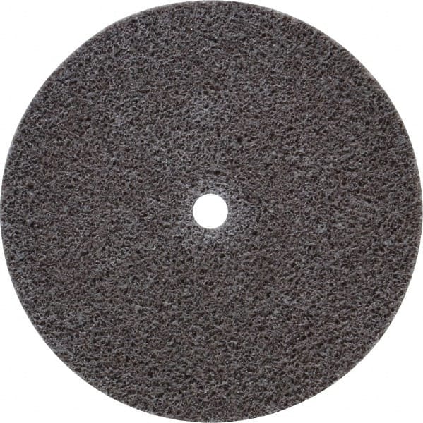3M - 3" Diam, 1/2" Face Width, 1/4" Center Hole, Fine Grade, Aluminum Oxide Deburring Wheel - Unitized, Medium Density 5 Grade, 15,100 RPM - Exact Tooling
