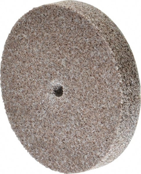3M - 3" Diam, 1/2" Face Width, 1/4" Center Hole, Medium Grade, Aluminum Oxide Deburring Wheel - Unitized, Hard Density 7 Grade, 15,100 RPM - Exact Tooling