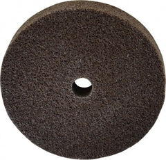 3M - 3" Diam, 1/2" Face Width, 3/8" Center Hole, Medium Grade, Aluminum Oxide Deburring Wheel - Unitized, Hard Density 7 Grade, 15,100 RPM - Exact Tooling