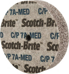 3M - 3" Diam, 3/4" Face Width, 1/4" Center Hole, Medium Grade, Aluminum Oxide Deburring Wheel - Unitized, Hard Density 7 Grade, 15,100 RPM - Exact Tooling