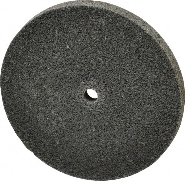 3M - 3" Diam, 1/4" Face Width, 1/4" Center Hole, Fine Grade, Silicon Carbide Deburring Wheel - Unitized, Hard Density 7 Grade, 18,100 RPM - Exact Tooling