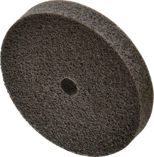3M - 3" Diam, 1/2" Face Width, 3/8" Center Hole, Fine Grade, Aluminum Oxide Deburring Wheel - Unitized, Soft Density 3 Grade, 14,100 RPM - Exact Tooling