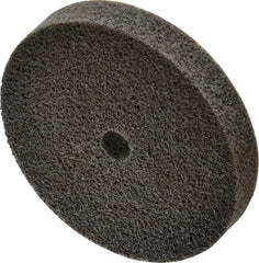 3M - 3" Diam, 1/2" Face Width, 3/8" Center Hole, Fine Grade, Aluminum Oxide Deburring Wheel - Unitized, Soft Density 3 Grade, 14,100 RPM - Exact Tooling