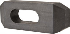Value Collection - 5/8" Stud, Heat Treated Steel, Plain Strap Clamp - 1.772" Travel, 4" OAL x 1-1/2" Wide x 3/4" High, Black Oxide, Tapered Nose - Exact Tooling
