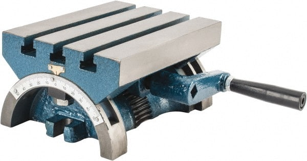 Interstate - 7" OAL x 5" Overall Width x 3-1/2" Overall Height, Tilting Table - 13/32" T-Slot Width - Exact Tooling