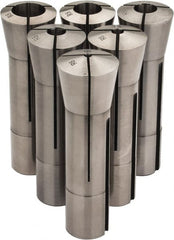 Interstate - 6 Piece, 1/8" to 3/4" Capacity, R8 Collet Set - Increments of 1/8 Inch - Exact Tooling