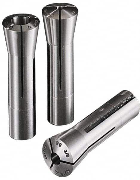 Lyndex - 17mm Steel R8 Collet - 7/16-20 Drawbar Thread, 0.0011 Inch TIR - Exact Tooling