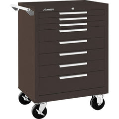Kennedy - 8 Drawer 1,400 Lb Capacity Steel Tool Roller Cabinet - 27" Wide x 39" High x 18" Deep, Brown - Exact Tooling