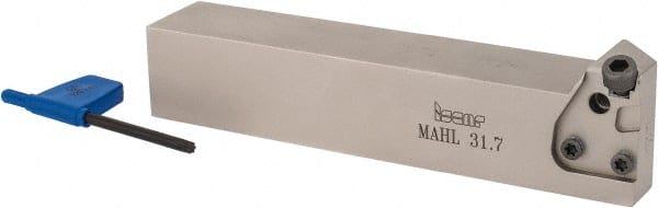 Iscar - MAH, External, Left Hand, Indexable Grooving Tool Holder - 1-1/4" Shank Height, 1-1/4" Shank Width, 167.64mm OAL - Exact Tooling