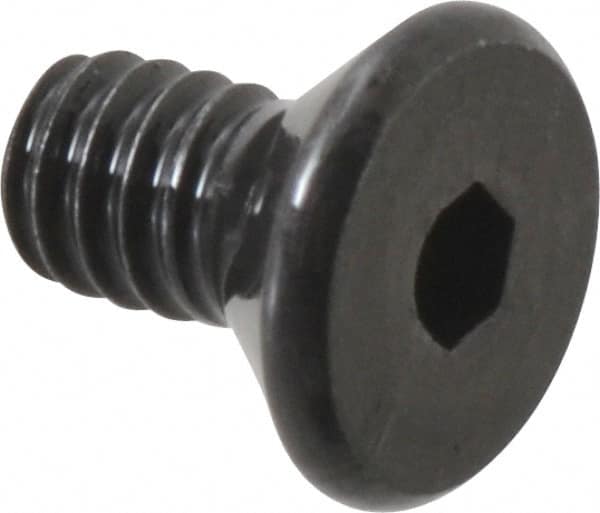 Value Collection - #2-56 UNC Hex Socket Drive, 82° Flat Screw - Alloy Steel, Black Oxide Finish, Fully Threaded, 3/16" OAL - Exact Tooling
