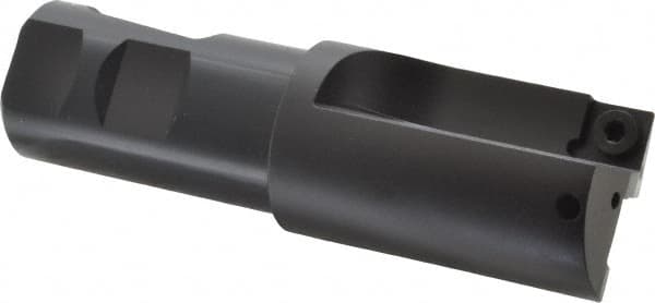 Kennametal - 1-1/2" Cut Diam, 11.94mm Max Depth of Cut, 1-1/4" Shank Diam, 4.78" OAL, Indexable Square Shoulder Centercutting End Mill - SPEB 422 Inserts, Weldon Shank, 0° Lead Angle, Through Coolant - Exact Tooling