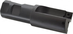 Kennametal - 1-1/2" Cut Diam, 11.94mm Max Depth of Cut, 1-1/4" Shank Diam, 4.78" OAL, Indexable Square Shoulder Centercutting End Mill - SPEB 422 Inserts, Weldon Shank, 0° Lead Angle, Through Coolant - Exact Tooling
