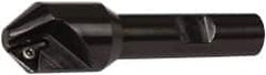 Kennametal - 0.83" Max Cut Diam, 0.27" Min Cut Diam, 7.62mm Max Depth of Cut, Indexable Chamfer and Angle End Mill - 1 Insert, TPGM 2151 Insert Style, 3" Overall Length, Straight Shank - Exact Tooling